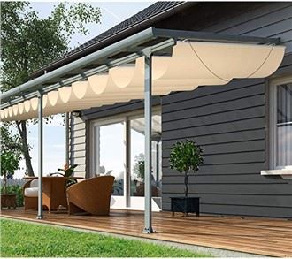 Vela de toldo de sombra retráctil pérgola
