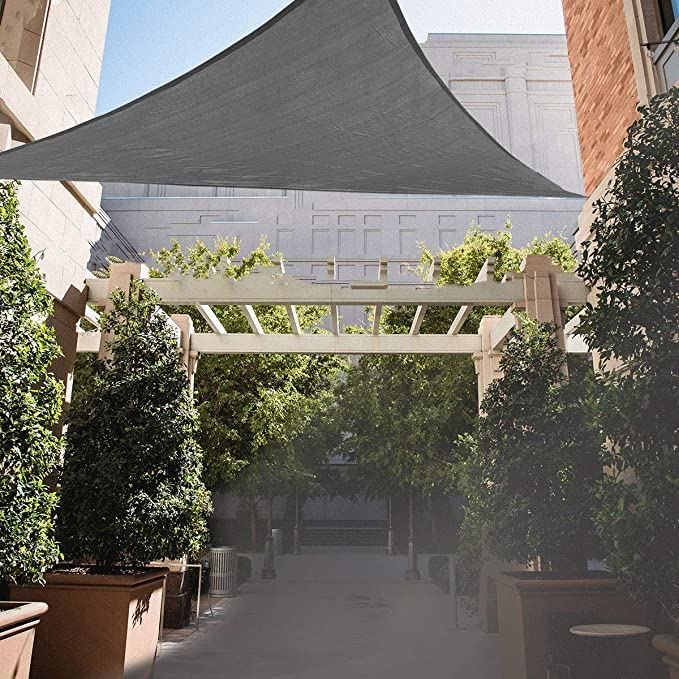 Vela de sombra triangular para jardín de patio